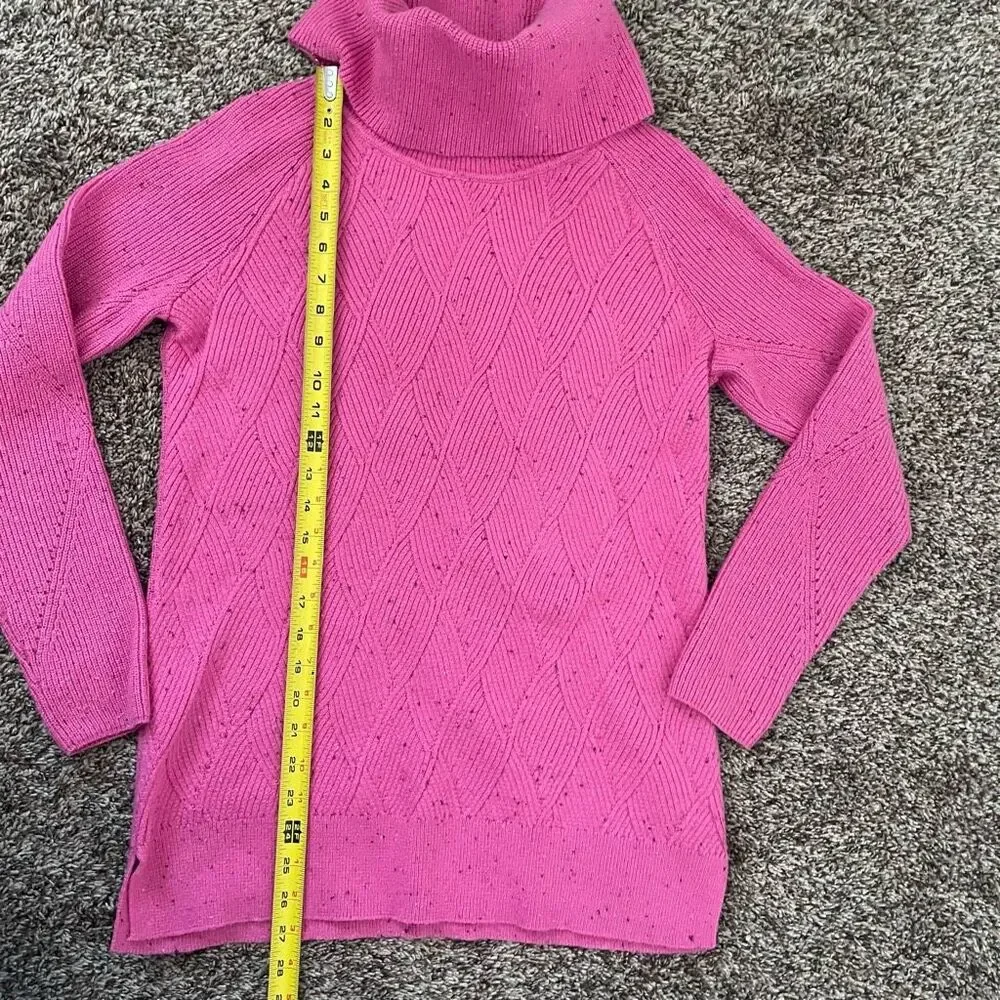 Talbots pink flecked turtleneck sweater women’s size Small